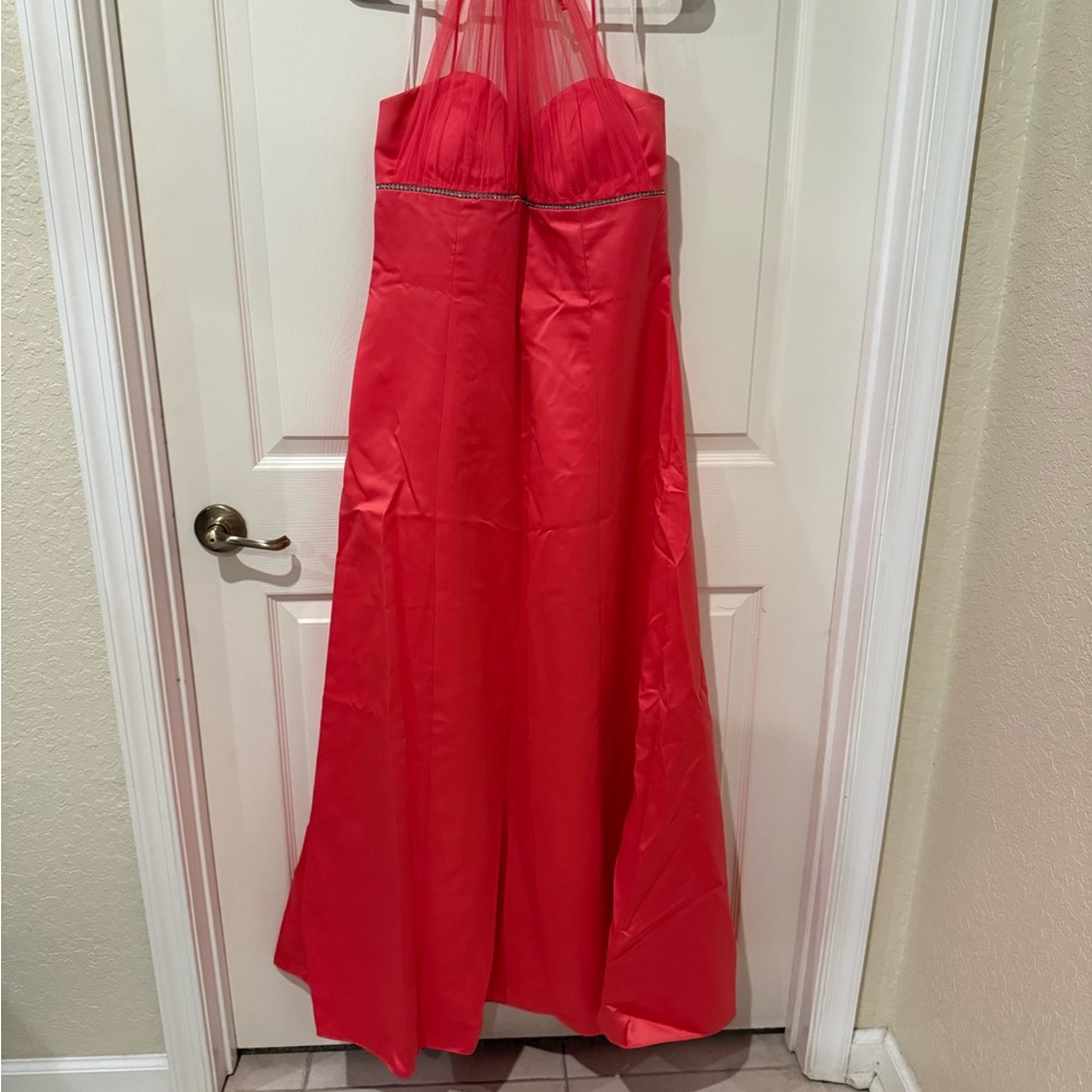 Halter Formal Gown with Sheer Halter